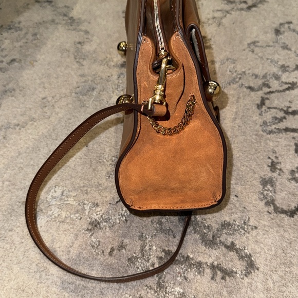 Etienne Aigner leather/suede satchel - Picture 2 of 6